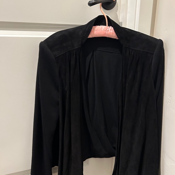 Short suede open front jacket by Alice and Olivia - Picture 1 of 2